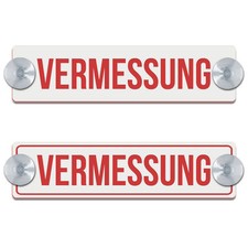 VERMESSUNG - Graviertes Schild