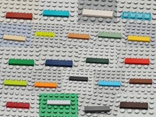 LEGO® 8x Platte Fliese Tile 1x4 Brick - 2431 / 35371 - versch. Farben