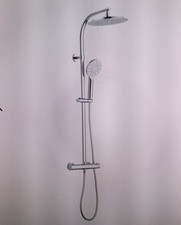 Duschsystem Schütte Madura mit Thermostat Dusche mit Großer Regendusche Chrom