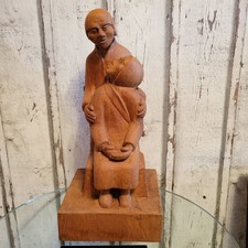 Holzfigur 39 cm "altes Ehepaar"  Schnitzerei Russische Volkskunst