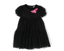 Monnalisa rose appliqué tulle