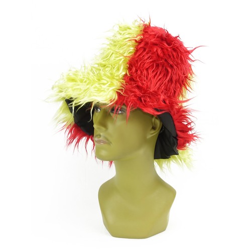 Plüschhut rot gelb karneval - plÜschhut,
