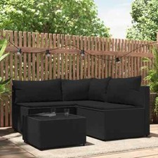 Garten Lounge Set mit Kissen Gartensofa Ecksofa Gartenmöbel Poly Rattan vidaXL
