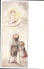 Kuenstlerkarte Olga Burckhardt Kinder Krücken Christki