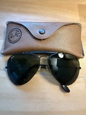Ray-Ban B&L Outdoorsman Vintage Aviator, BL Glass, USA Schwarz, ca. 1990er