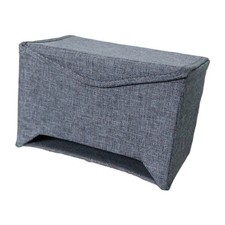 Aufbewahrungsbox mit Deckel Maskenbox Bürobedarf Organizer, grau, neuwertig