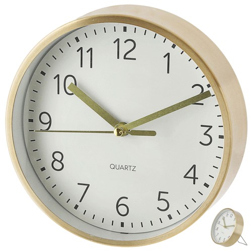 Wanduhr ø15 gold analog uhr - Ø15,