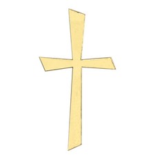 Wachsmotive Kreuz goldfarben