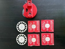 DDR Stereomat rot rund plus 6 Bildkarten Stereobox