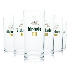 12x Diebels Glas 0,2l Alt Bier