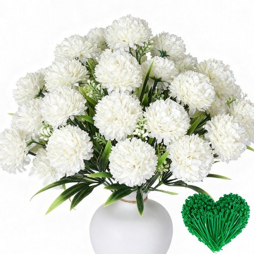 Künstliche weiße blumen - blumen, set