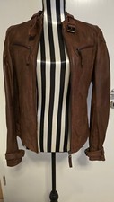 Leder Jacke Mustang braun gr.S
