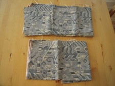 Stoffreste blau gemustert