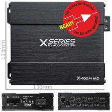 AUDIO SYSTEM X-100.4MD Mini 4-Kanal digital Verstärker Auto Endstufe 600 Watt