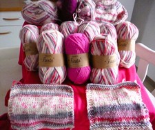 DROPS Fiesta print superwash *Beerensahne* 550 gr + 1 angefangener Cardigan 