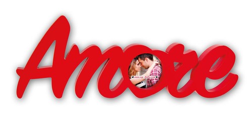 Amore holz bilderrahmen rot - amore,