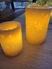 Elambia 2 flammenlose Kerzen  timer