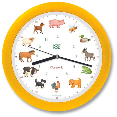 Kidsworld wanduhr tiere vom - wanduhr,