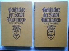 Alte Ortschronik-BW-Kocher,Geschichte d.Stadt NÜRTINGEN, 1924 EA,2 Bde,78 Abb.gt