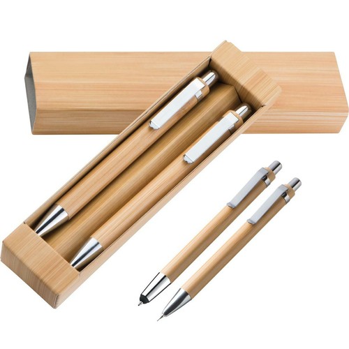Holz schreib set aus bambus - schreib-set,