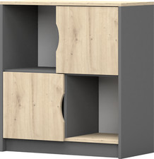 Kleines Regal JOY II 01, Breite: 80 cm, Farbe: GRAU/ARTISAN EICHE