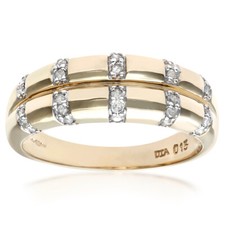 Ehering 9 kt Gelbgold Diamant