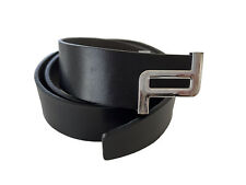 Porsche Design Damen Leder Gürtel Schwarz 100, Schnalle silber, gebraucht