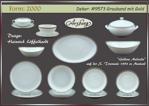 Arzberg 2000 grauband - grauband, mit
