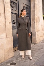 Langer Frauen Wollmantel Damen