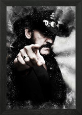 Rocker Musik Sänger gerahmtes