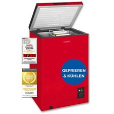 Exquisit Gefriertruhe, Kombigerät, 2-in-1, 99 Liter, Kühlen, GT100-050E rot