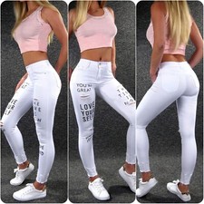 sexy Cut Out Print Jeans XS S