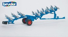 Bruder Spielzeug 02250 LEMKEN Aufsattel-Drehpflug Vari-Titan Anbaugerät Traktor