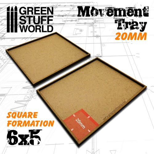 Mdf regimentsbases 20mm 6x5 - mdf,