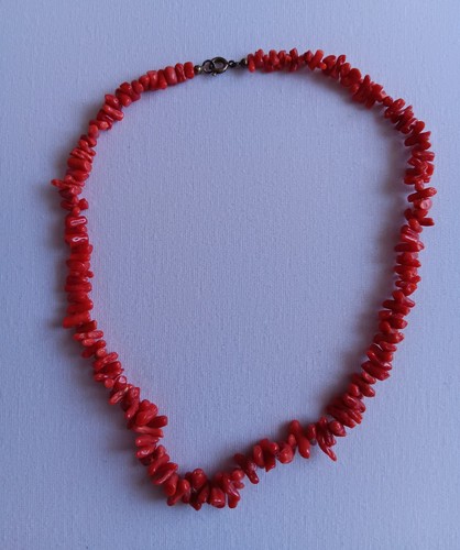Korallenkette rot 42 cm - korallenkette,