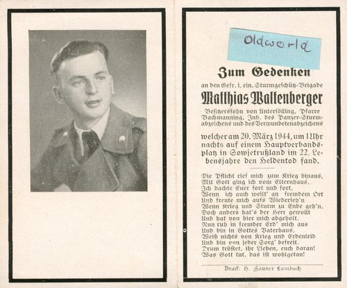 Wk2 sterbebild deathcard - wk2,