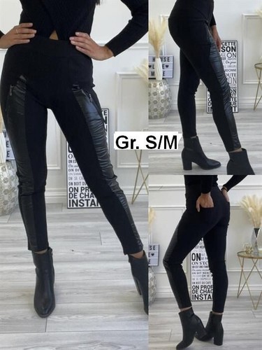 Schwarze leggings kunstleder - leggings,
