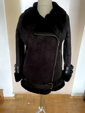 Jacke (Kunstleder) gefüttert von  Pepe Jeans London, Gr. M, schwarz