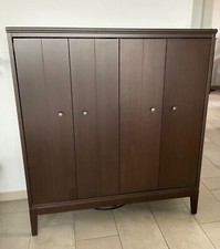 Ikea IDANÄS Schrank Highboard mit Falttüren dunkelbraun braun Holzfurnier