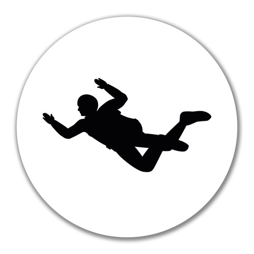 Aufkleber skydiving silhouette - aufkleber,