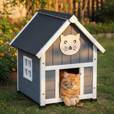 Katzenhaus mit Plüschmaus XXL