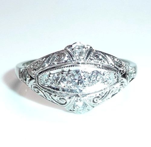 Ring antik 585 - , weißgold