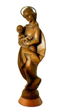 Antike Madonnen Holzskulptur