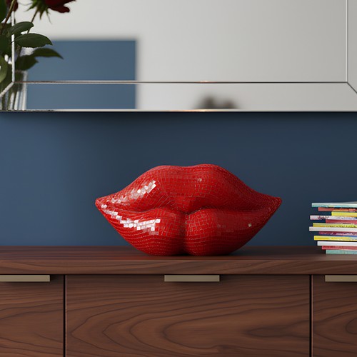 Deko figur disco lip 30cm - 30cm,