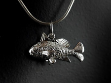 Anhänger Silber Sterling Fisch Barsch 3D - zauberhaft & schön glänzend silver 