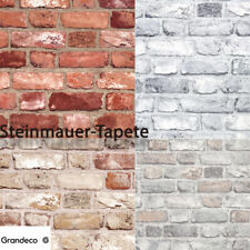 Grandeco Vliestapete - Steintapete Mauer - 4 versch. Farben  (2,24 Euro/qm)