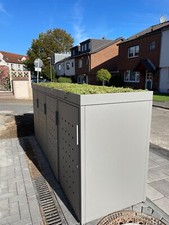 Mülltonnenbox Meisterbox 4x240 Liter mit Pflanzdach