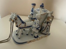 porzellan figur rokoko kutsche