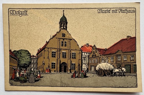 Steindruck wolgast in - ak,
