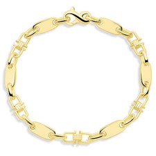 Plattenarmband 6mm 585er